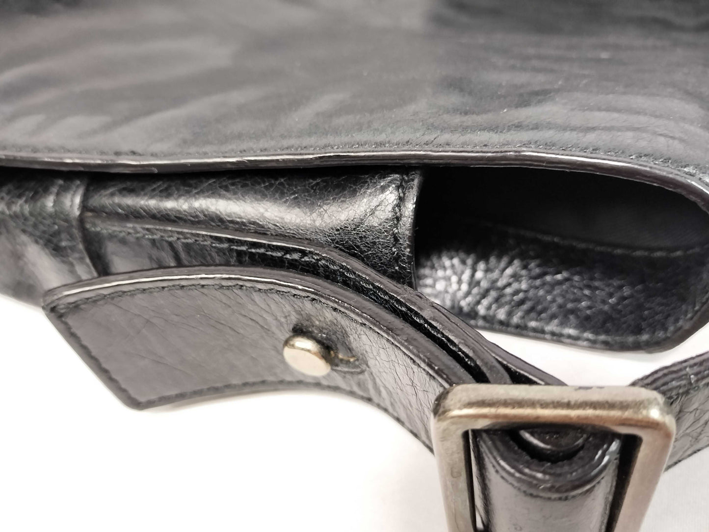 GIVENCHY Messenger Shoulder Bag in Black Leather