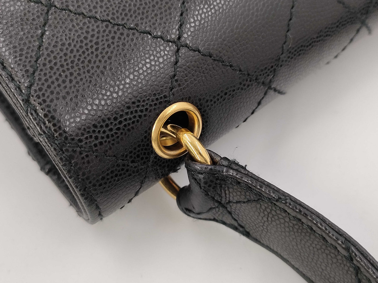 CHANEL One-Shoulder Bag Black Caviar Skin Black No. 5 Shoulder Bag
