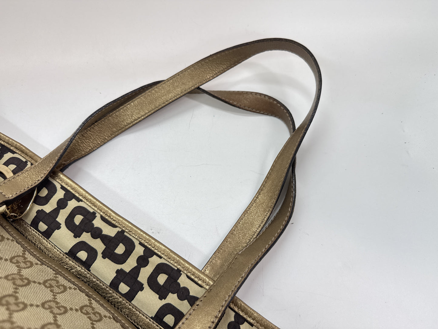 GUCCI GG Canvas Tote Bag with Charm