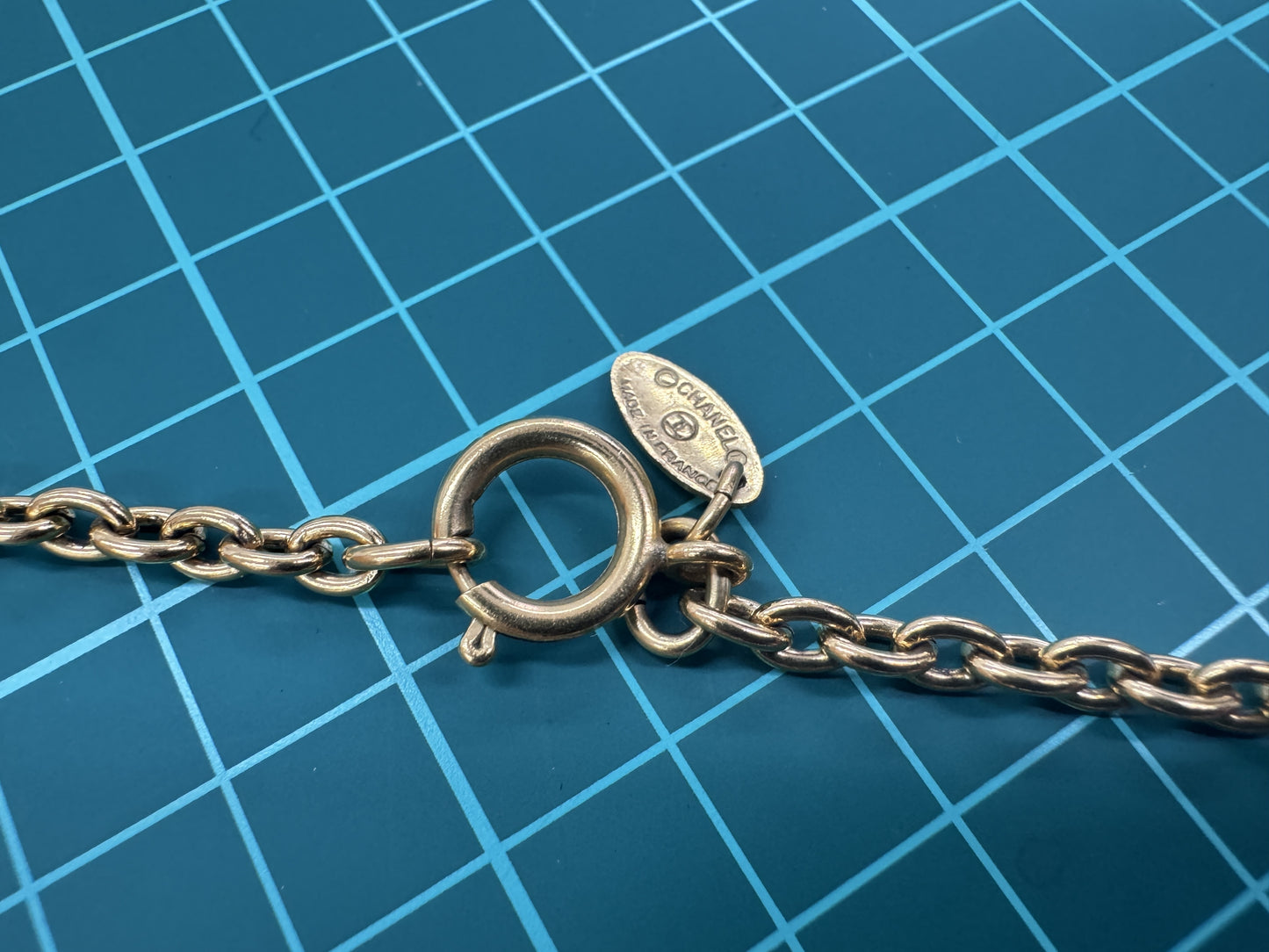 CHANEL Coco Mark Necklace, Gold, 55cm Chain