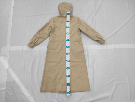 Yves Saint Laurent Hooded Quilted Trench Coat, Long, Size S