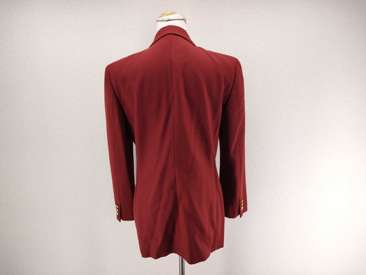 Burberry Navy Blazer with Horse Embroidery and Gold Buttons.