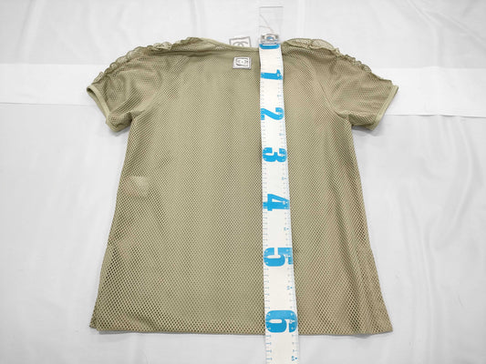 CHANEL CHANEL Short Sleeve Mesh Top Khaki Size 38 Tops