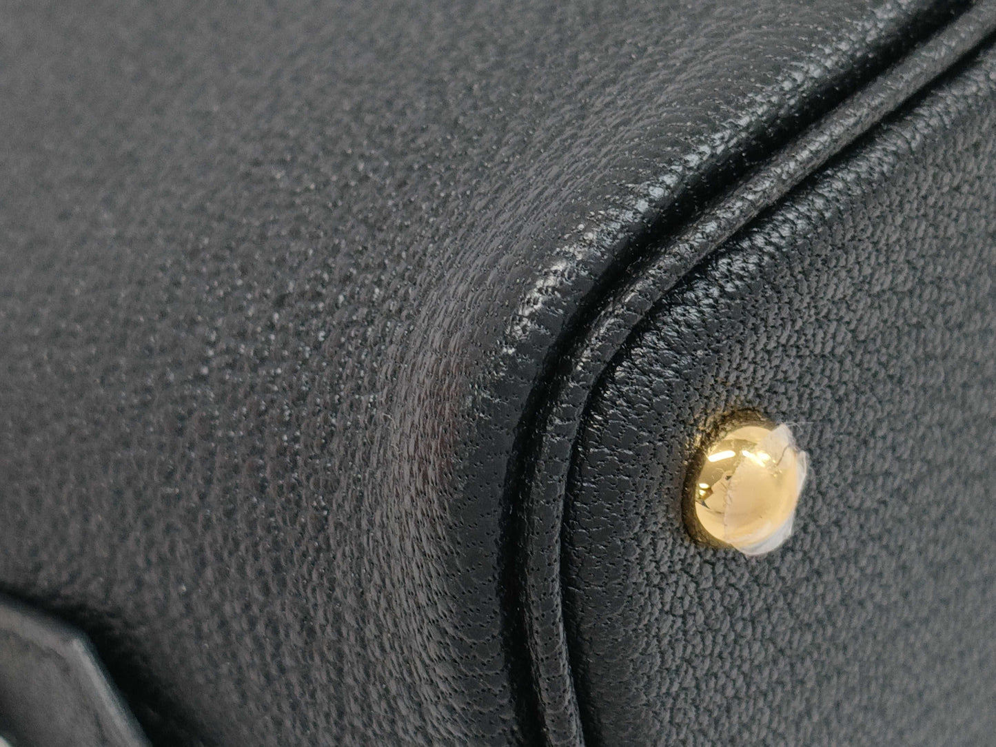 HERMES Bolide 1923 Mini Black Bag with Gold Hardware and K Stamp