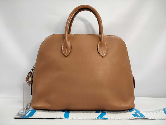 HERMES Bolide 1923 30 Gold with Silver Hardware, J Stamped Handbag