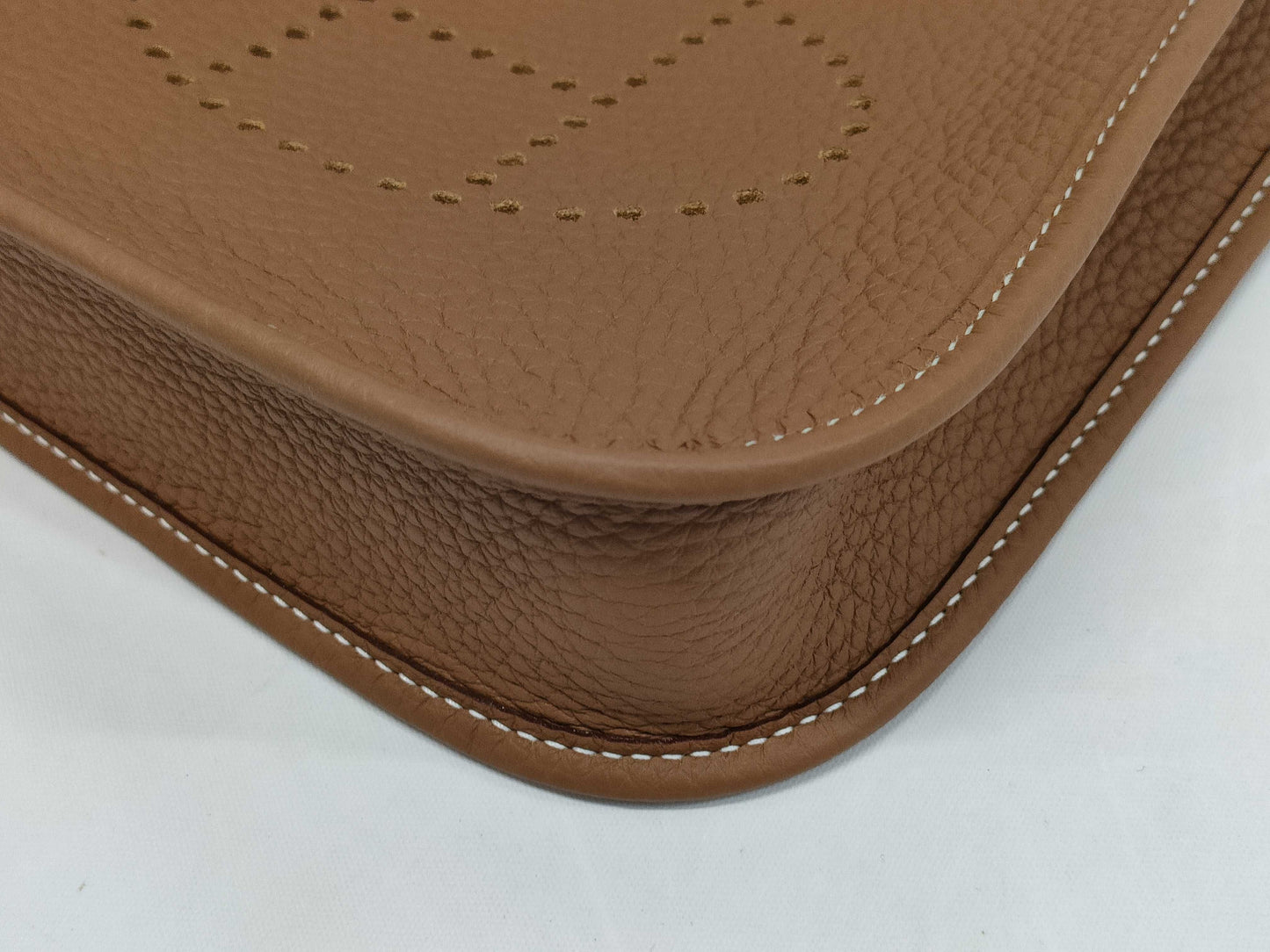 HERMES Mini Evelyne Amazone 16 TPM Shoulder Bag in Gold with Silver Hardware and K Stamp