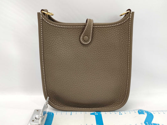 HERMES Mini Evelyne Amazone 16 TPM Etoupe Gold Hardware K Stamp Shoulder Bag