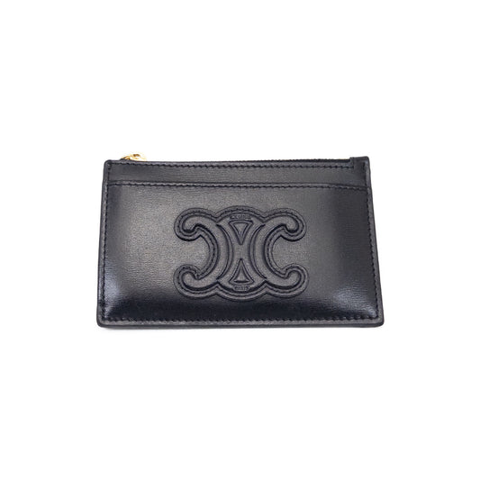 CELINE Cuir Triomphe Coin Card Holder with Box