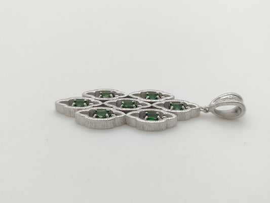 Tourmaline 1.32ct D0.02ct K18WG 10.0g Pendant Top