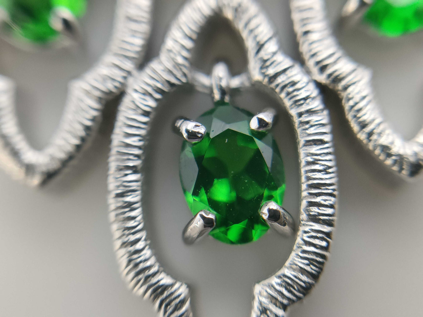 Tourmaline 1.32ct D0.02ct K18WG 10.0g Pendant Top