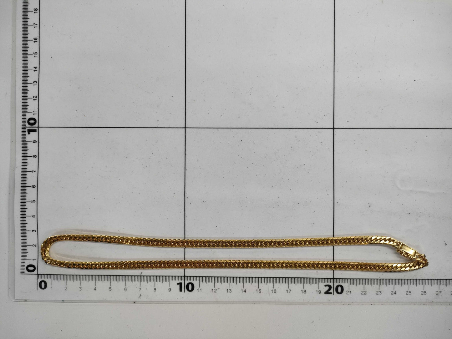 6-sided double 18K gold 18k gold 50.3g necklace