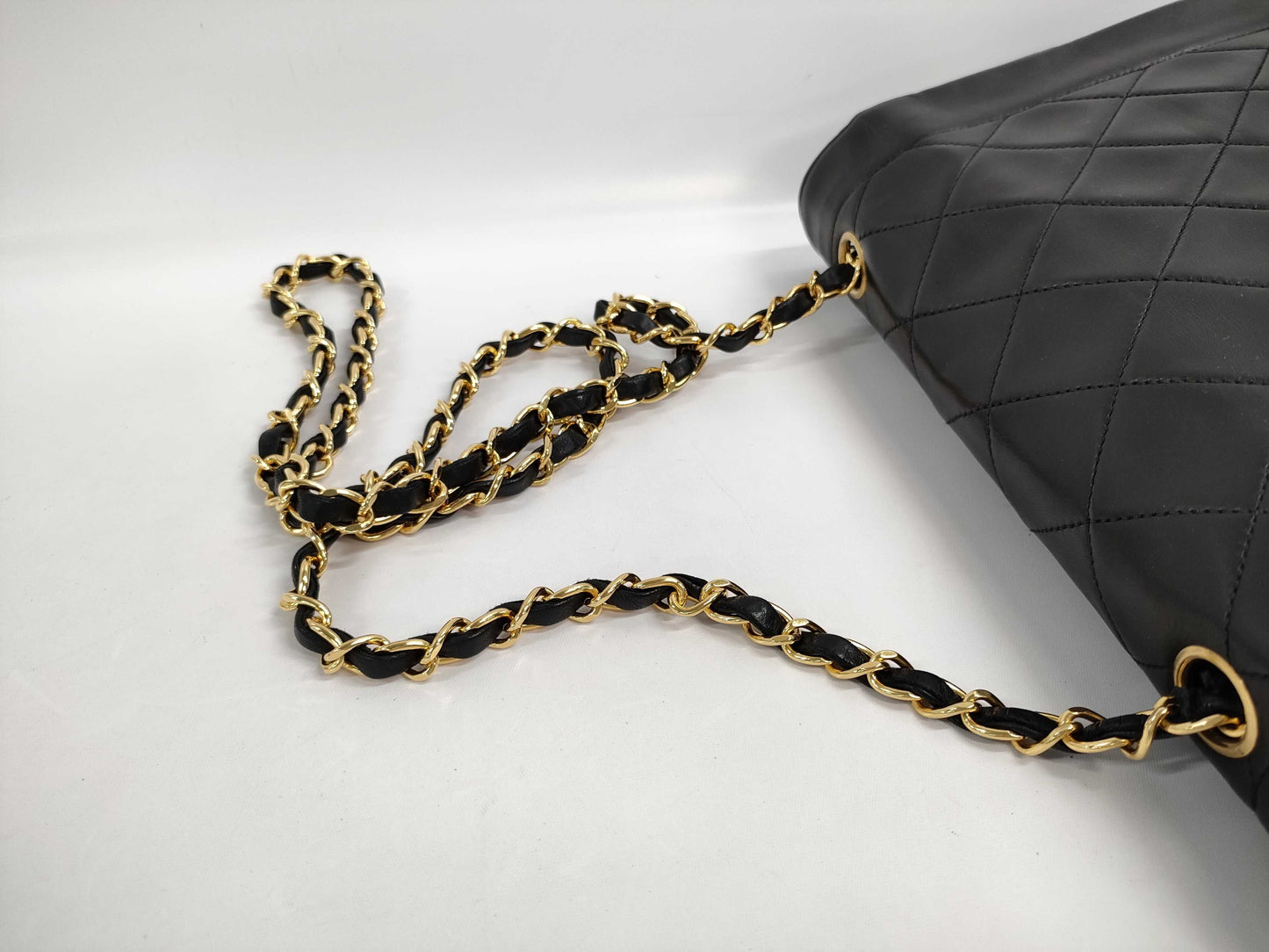 CHANEL Matelasse Lambskin Single Flap Single Chain Bag with Diana Flap, Black with Gold Hardware, 2065523, No. 2 Shoulder Bag