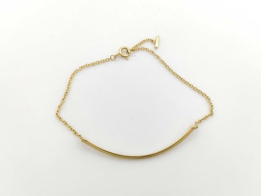 Tiffany & Co. T Smile Diamond Bracelet/Bangle in Yellow Gold and AU750, 2.6g