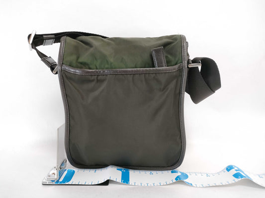 PRADA Nylon Prada Shoulder Bag with Triangle Logo