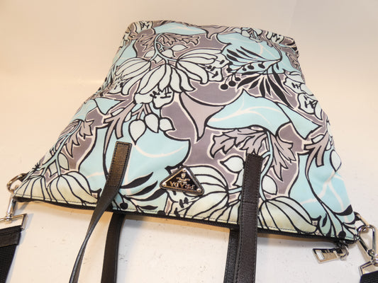 PRADA 2-way Triangle Plate Nylon Floral Print Hand Shoulder Tote Bag