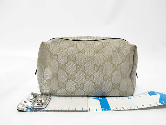 GUCCI GG Canvas Pouch 29595 Silver