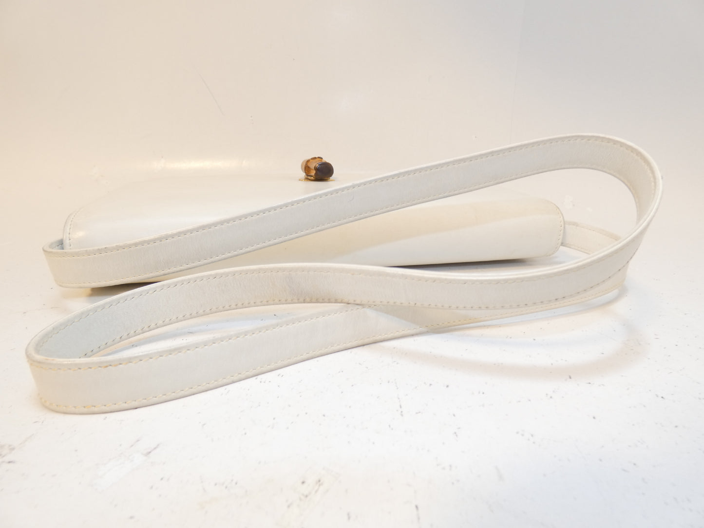 GUCCI Bamboo Turnlock Leather Shoulder Bag