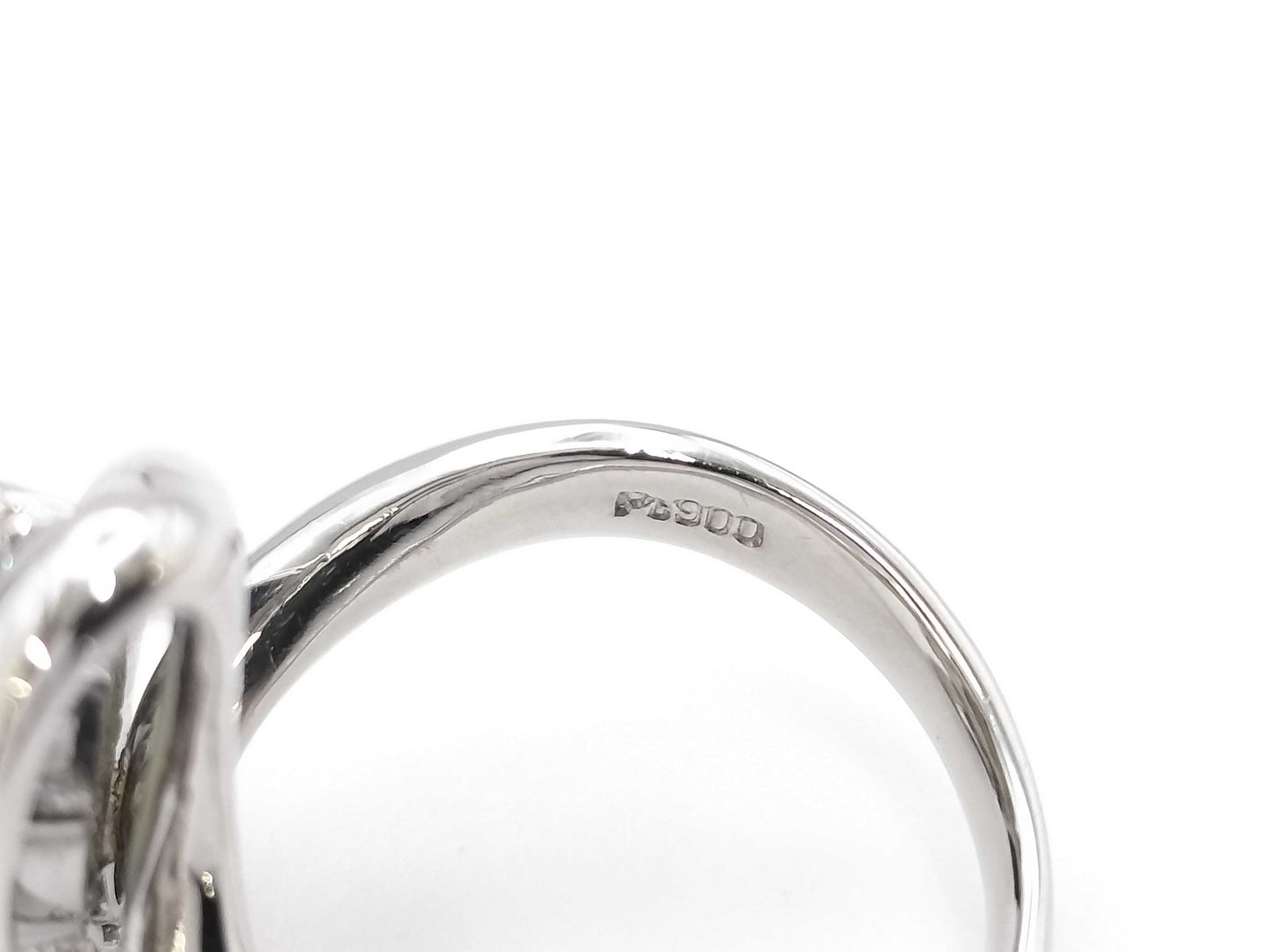 Chrysoberyl Cat's Eye 5.48ct D0.23ct Pt900 12.0g Ring