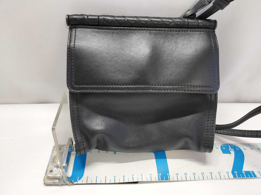 BOTTEGA VENETA Intrecciato Shoulder Bag in Black