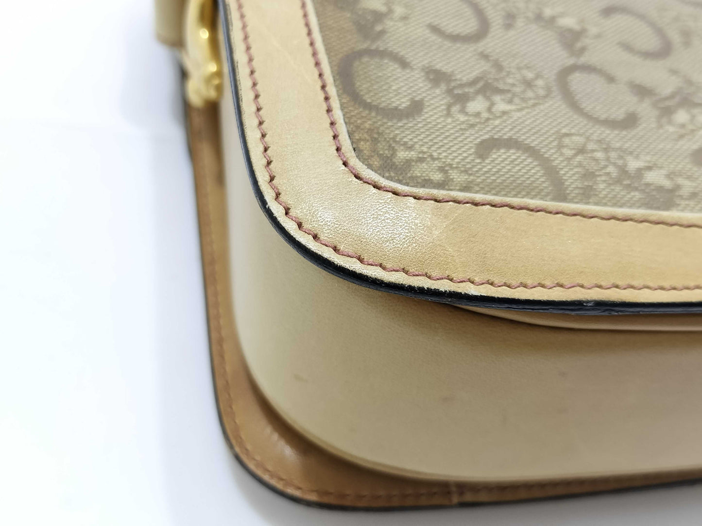 CELINE Shoulder Bag C Macadam Pattern Brown Shoulder Bag