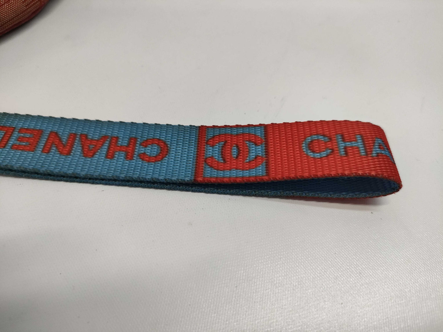 CHANEL New Travel Line Sports Pouch Coco Mark Red Blue Pouch