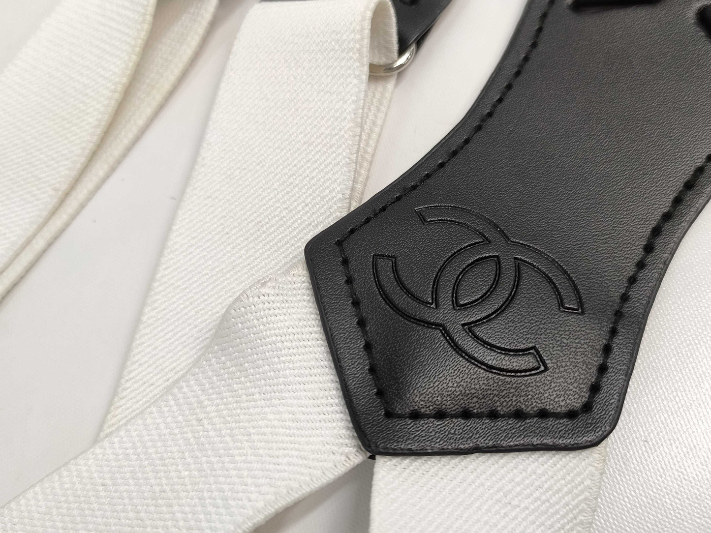 CHANEL CHANEL Chanel Logo Coco Mark Leather Suspenders Other Accessories