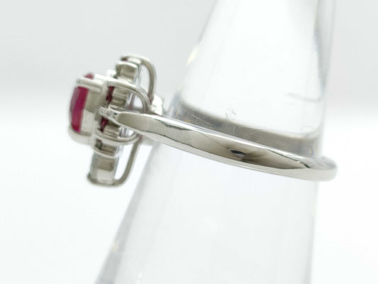 R1.11/0.28ct D0.33ct K18WG 6.1g Ring