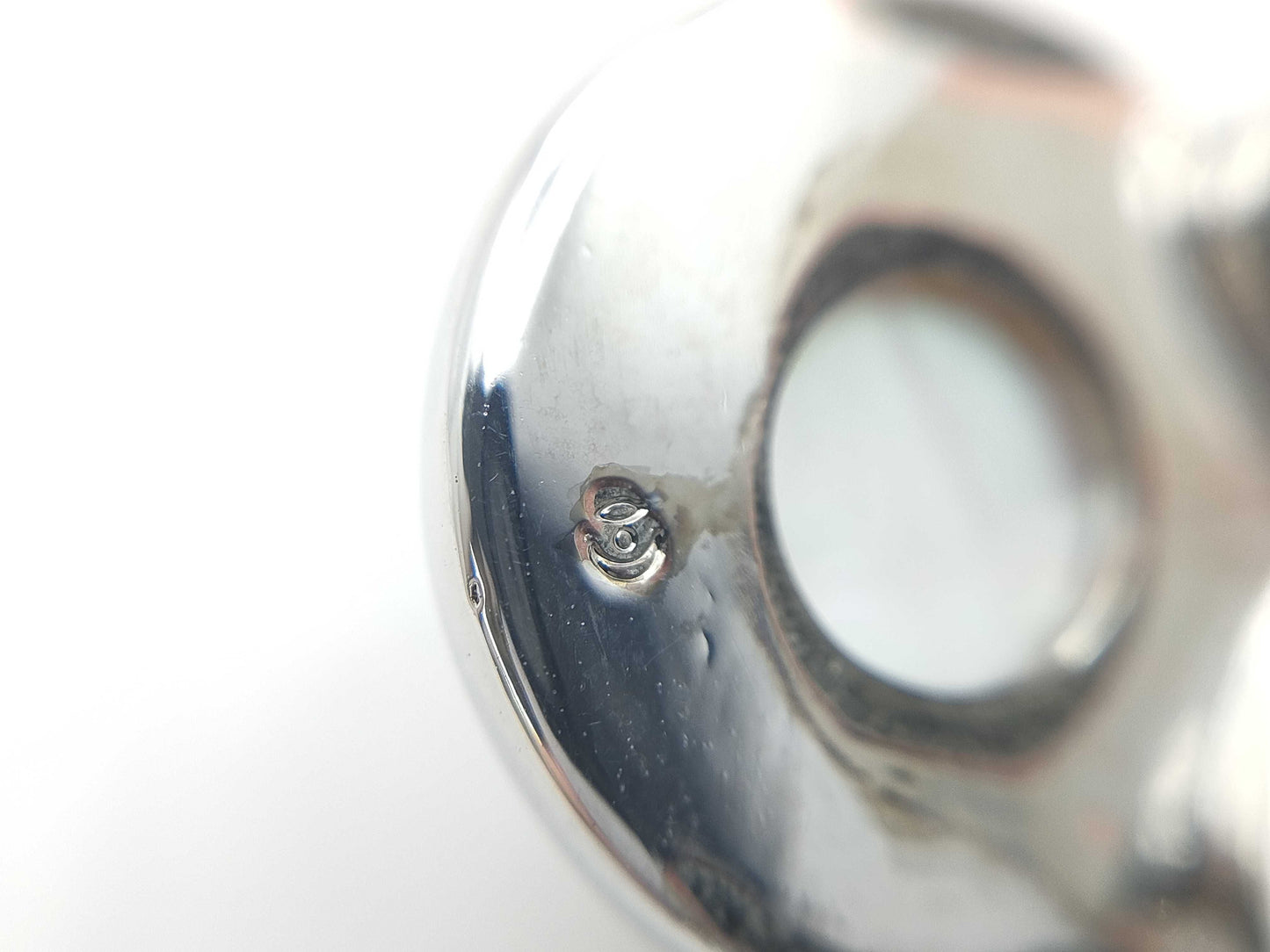 TASAKI Mabe Pearl Necklace, Approx. 13.8mm Diameter, 6.4g, Metal/SV925