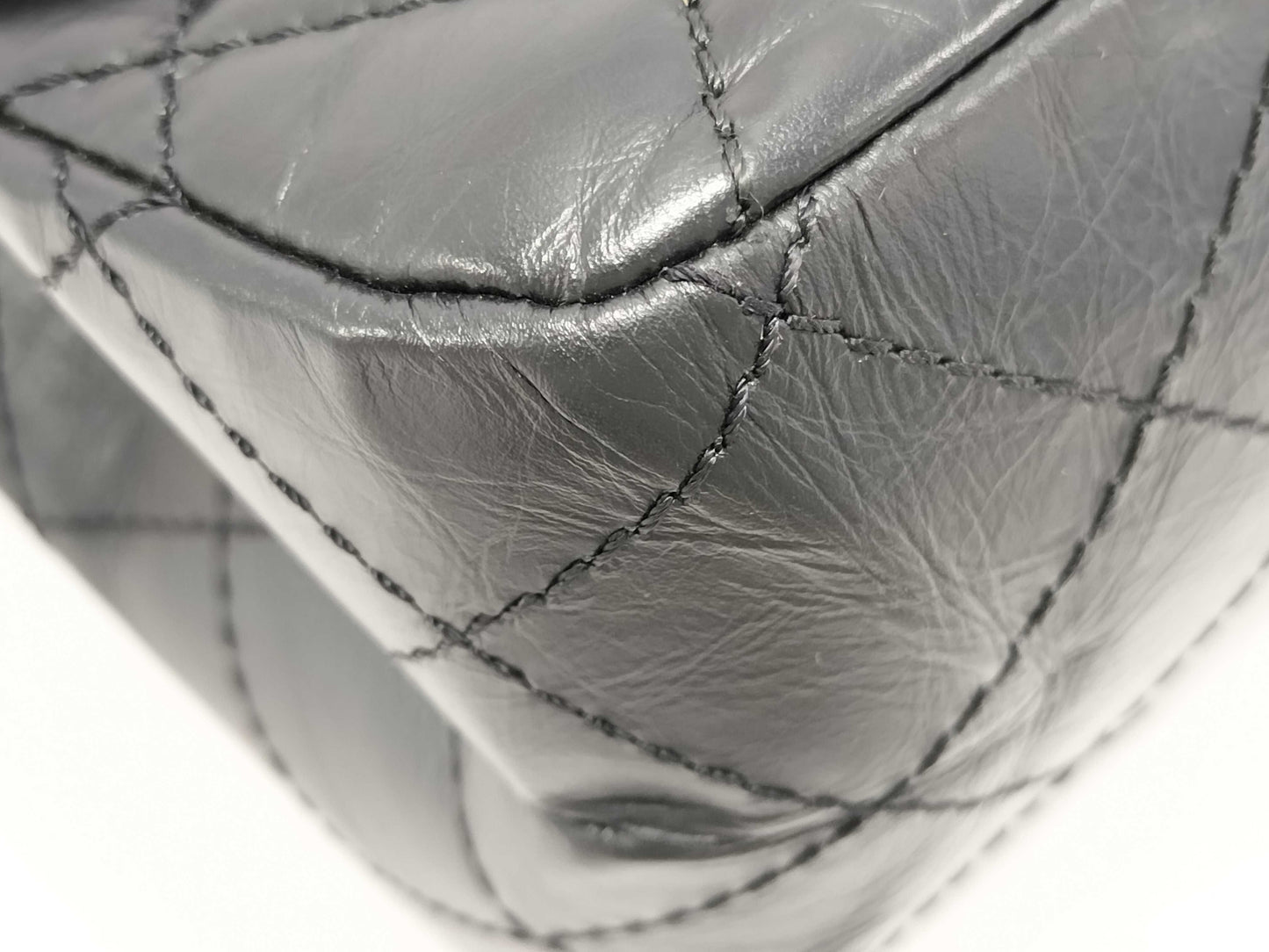 CHANEL 2.55 Lambskin Matelasse w Jumbo Shoulder Bag