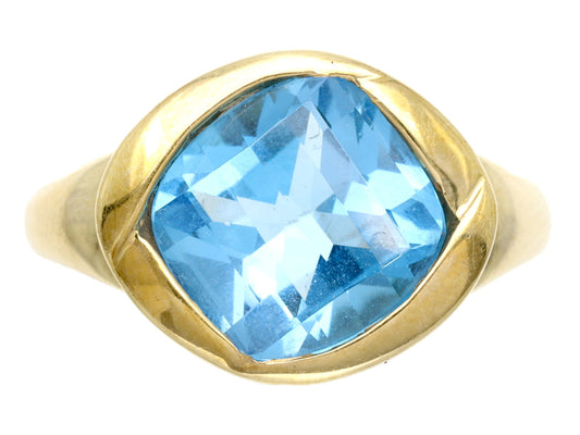 Blue Topaz K10 4.4g Ring