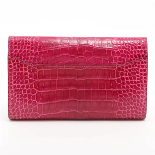 HERMES Constance Long Alligator Wallet with Gold Hardware C:2018 Bag