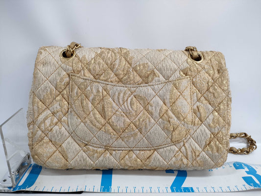 CHANEL Matelasse 25 Double Flap Jacquard Double Chain Gold Hardware Chain Shoulder Bag 17 Series