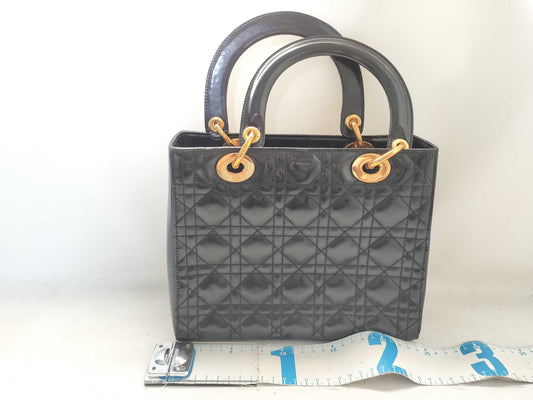 Dior Lady Dior Cannage Patent Handbag