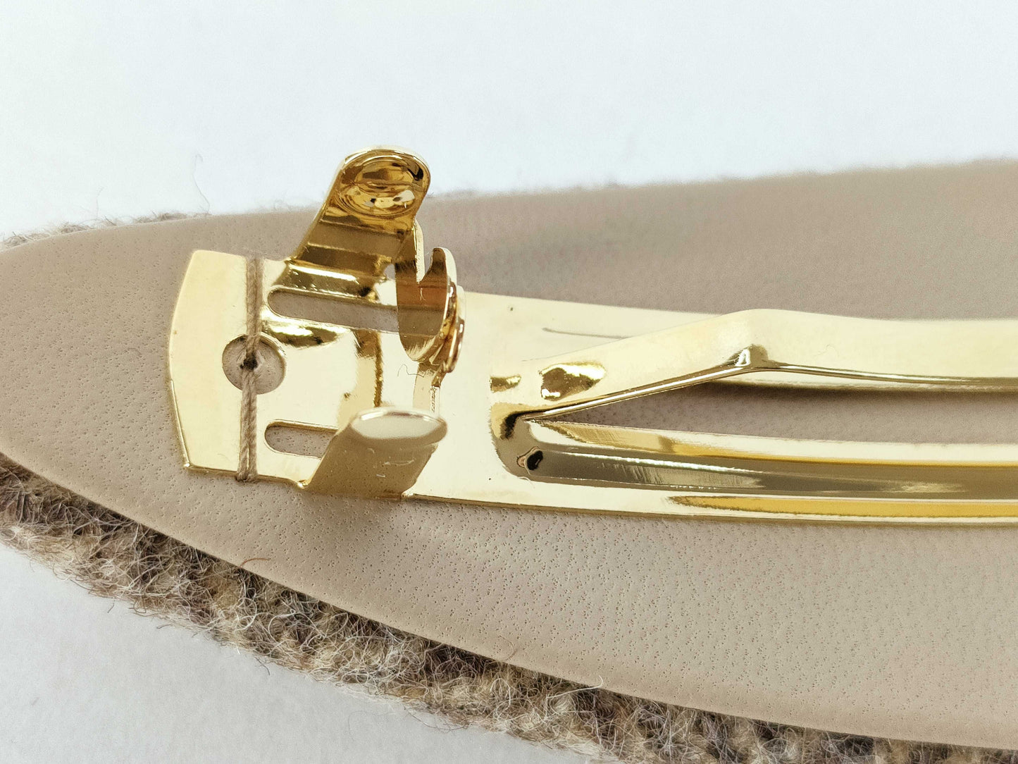 Miu Miu Tweed Wool Hair Clip Barrette Hair Accessory