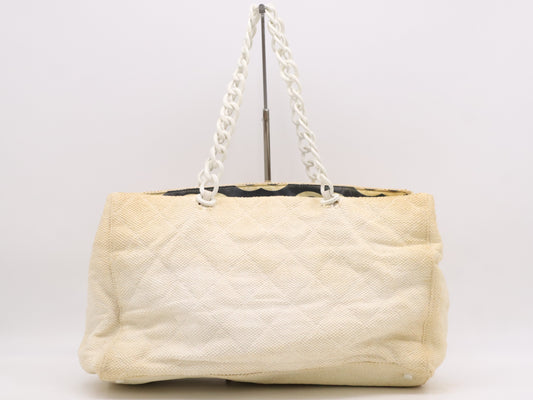 CHANEL Strohmatrasse Coco Mark Tote Bag 6699117