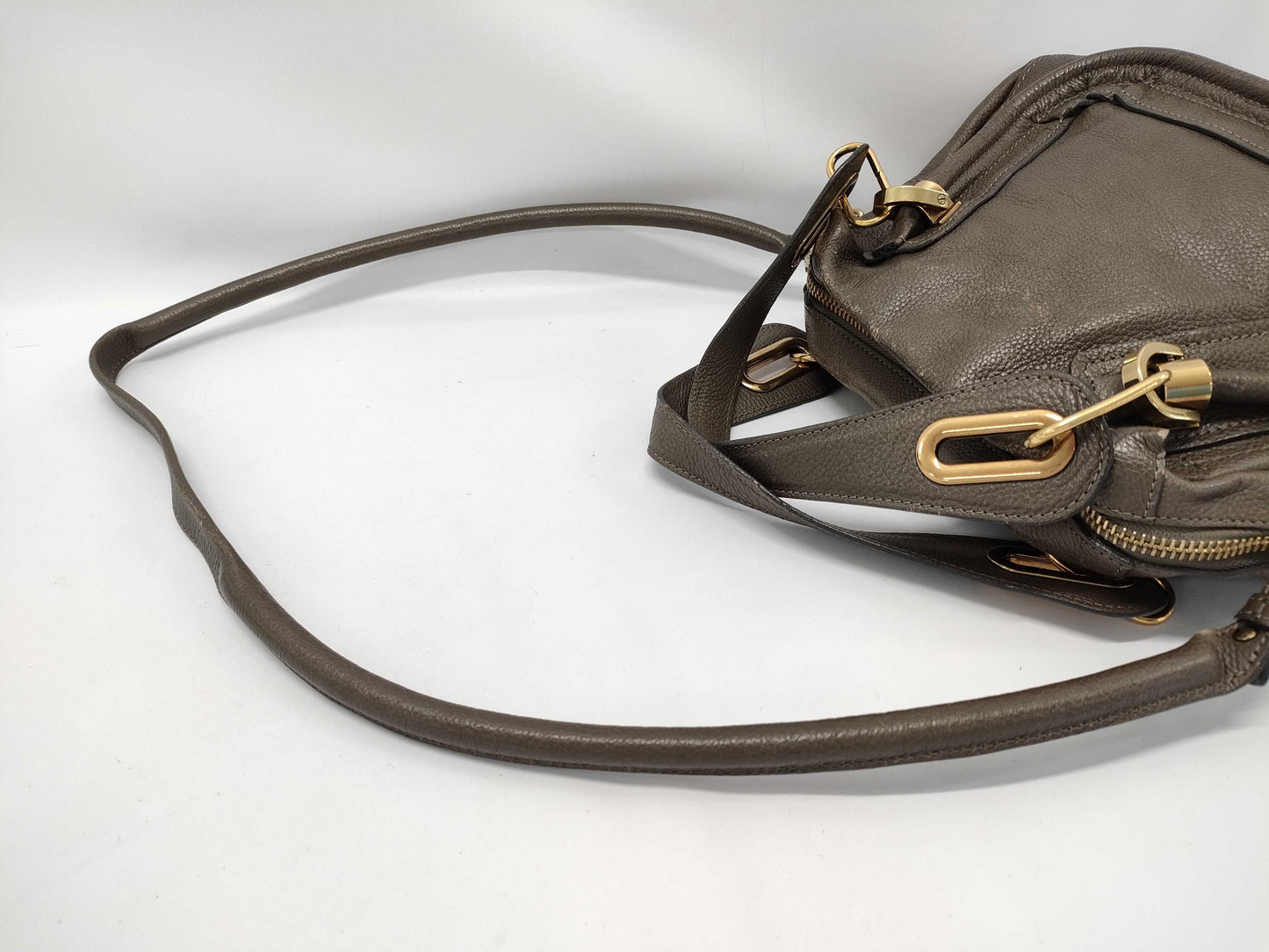 Chloe Leather Paradis 2-Way Handbag Brown