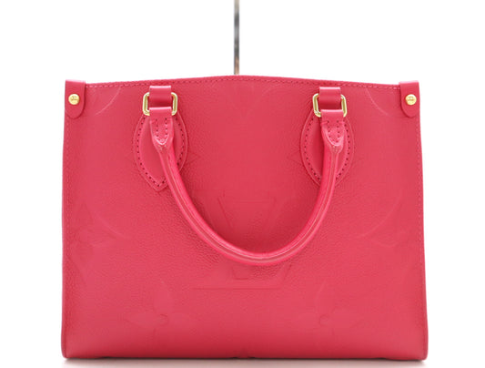 LOUIS VUITTON M45660 Monogram Empreinte On the Go PM Freesia Shoulder Bag with Shoulder Strap, RFID Verified