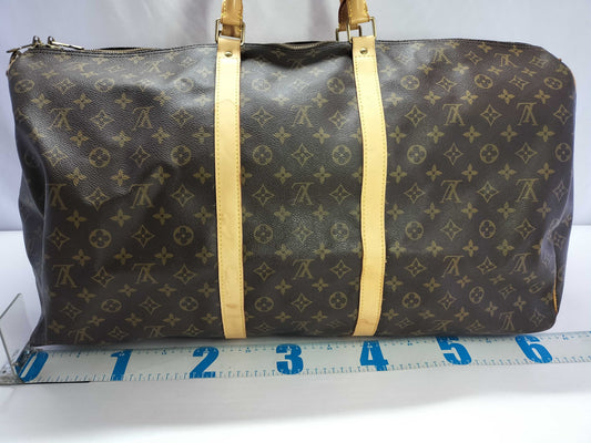 LOUIS VUITTON Monogram Keepall Bandouliere Boston Bag
