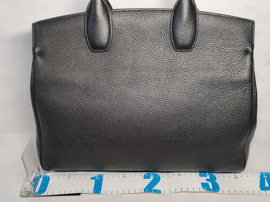 Salvatore Ferragamo Gancini Studio Bag, Gancini Leather Black Handbag
