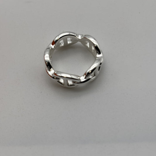 HERMES Ancienne Silver Ring, Unused, Size 51