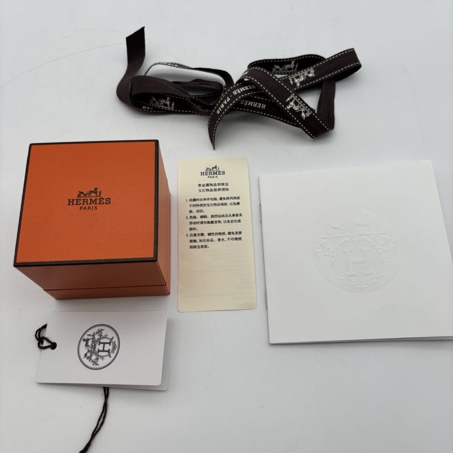 HERMES Ancienne Silver Ring, Unused, Size 51