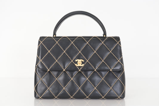 CHANEL Wild Stitch Calfskin Handbag, No. 9