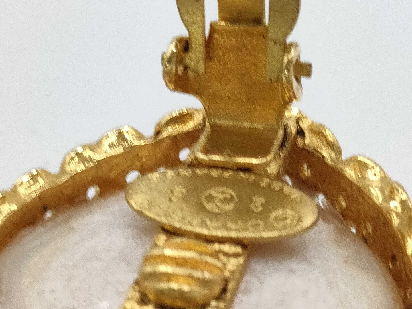 CHANEL Heart Earrings Pearl Earrings