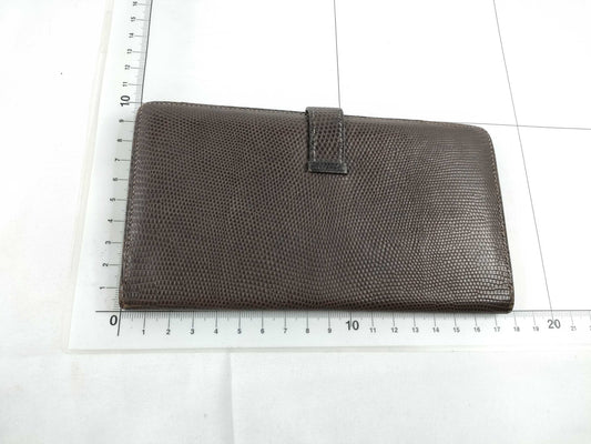 HERMES Bearn Hermes Lizard Bearn □D Wallet