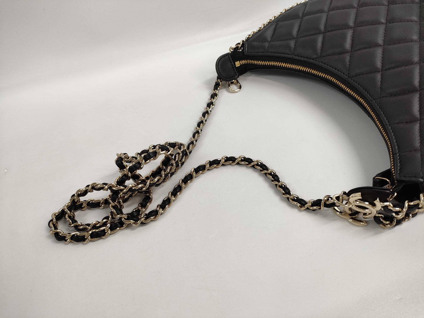 CHANEL Matelasse Hobo Crescent Moon Chain Shoulder Bag