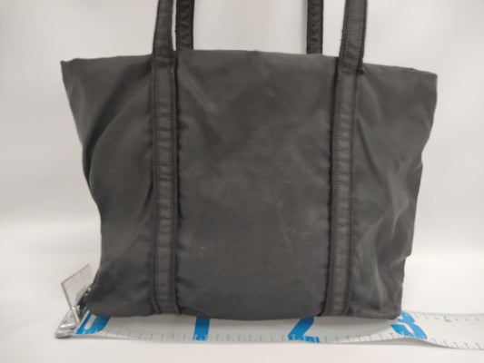 PRADA Prada Handbag Embroidered Nylon Black Tote Bag