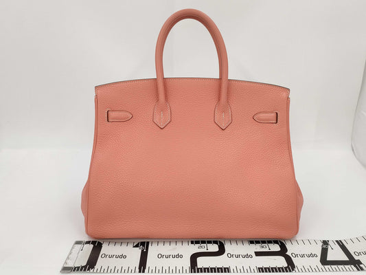 HERMES Birkin 35 Crevette Taurillon Clemence Leather Gold Hardware □Q Handbag