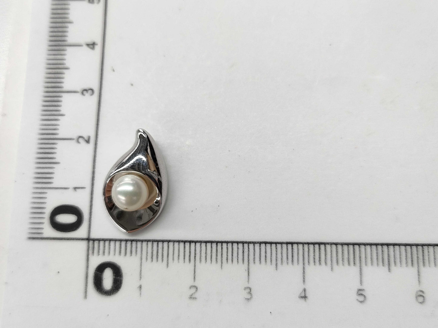TASAKI Pearl Pendant Top, Diameter approx. 6.3mm, Sterling Silver, 2.5g
