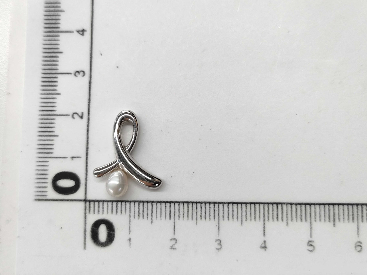 TASAKI Semi-Round Pearl Pendant Top, Approx. 4.7mm Diameter, Sterling Silver, 2.0g