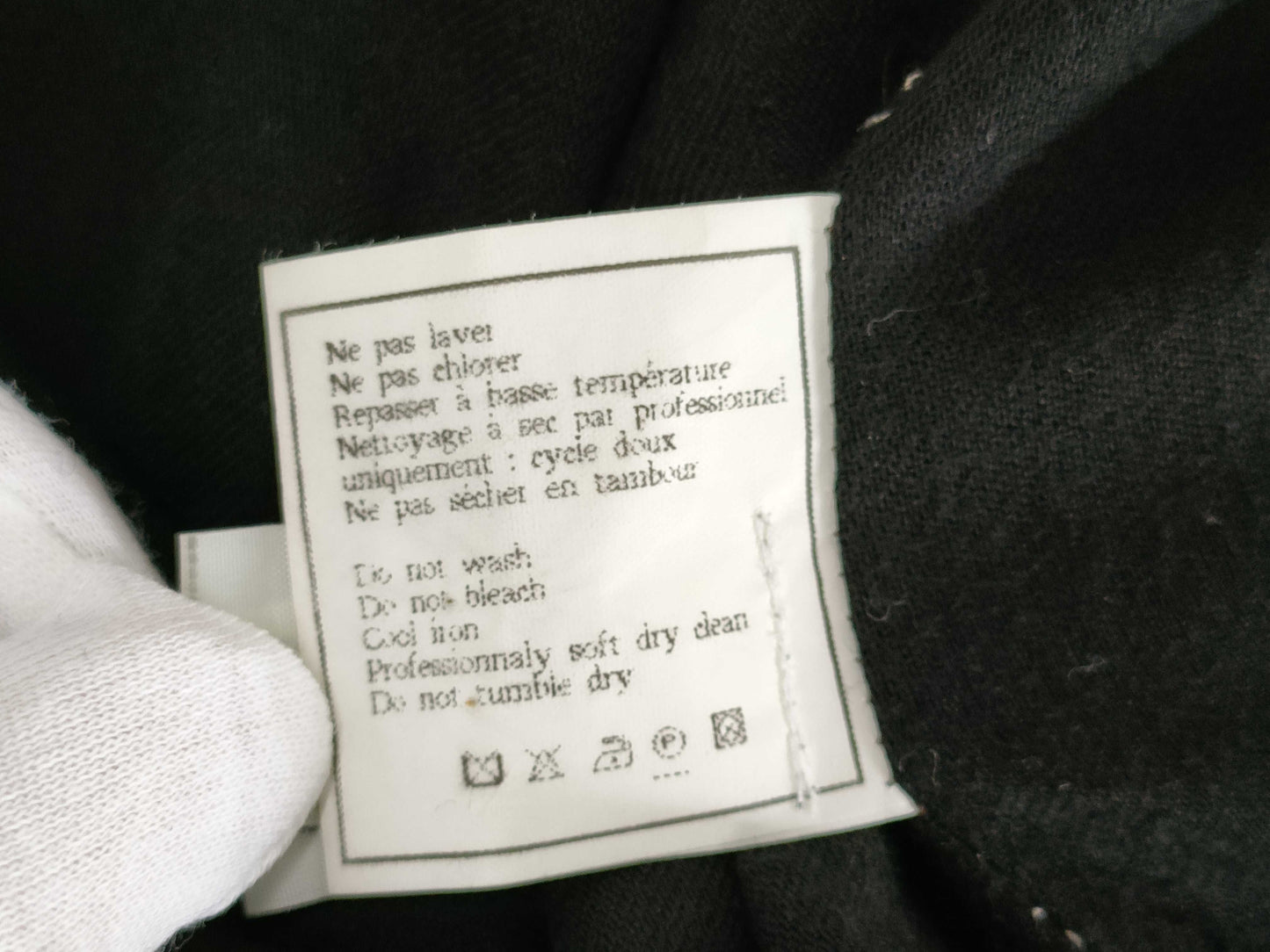 CHANEL Stained Collar Coat Long Length size38